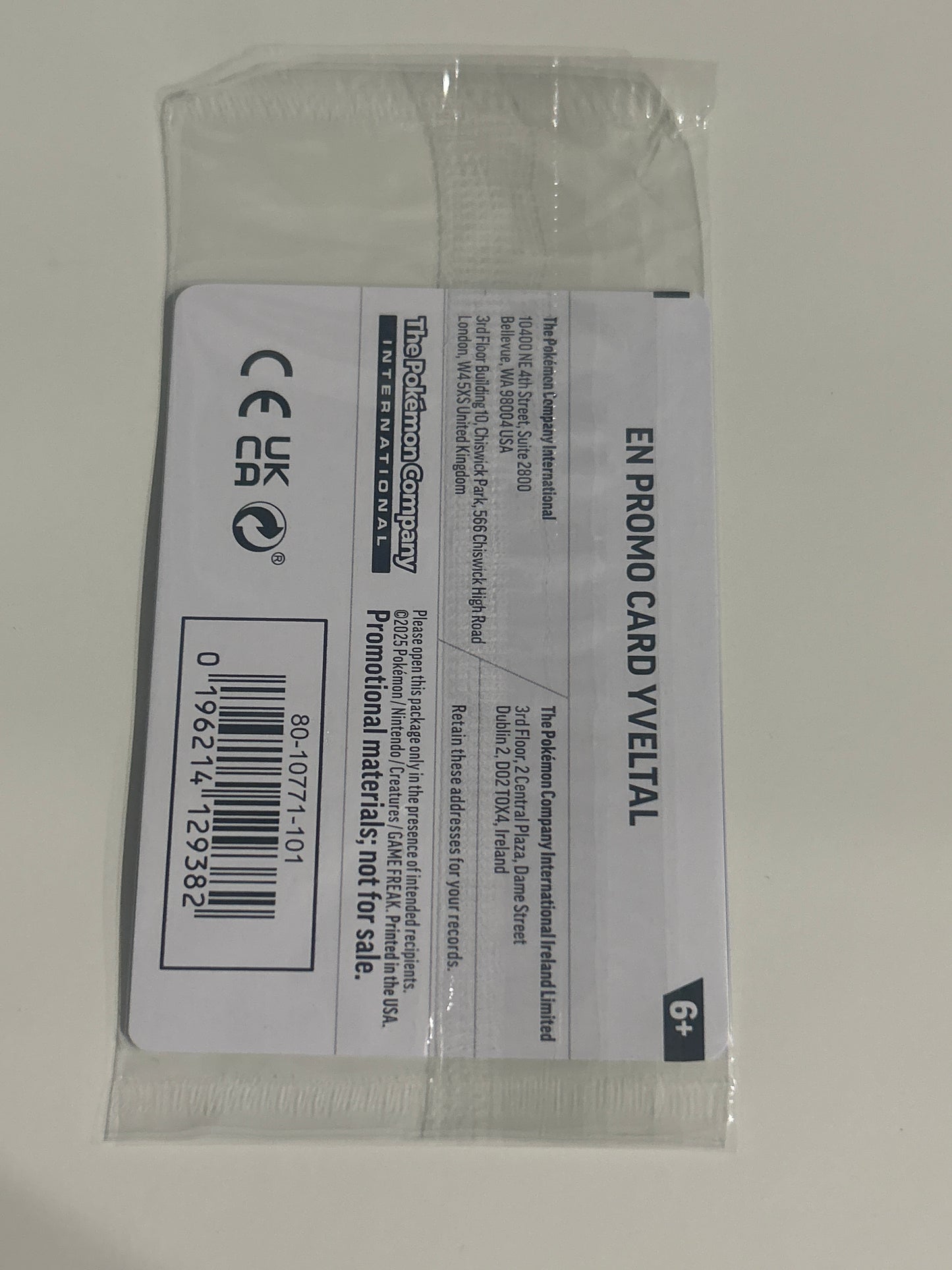 Yveltal 088/132 EB Games Stamp Promo Sealed Mega Evolution Pokémon