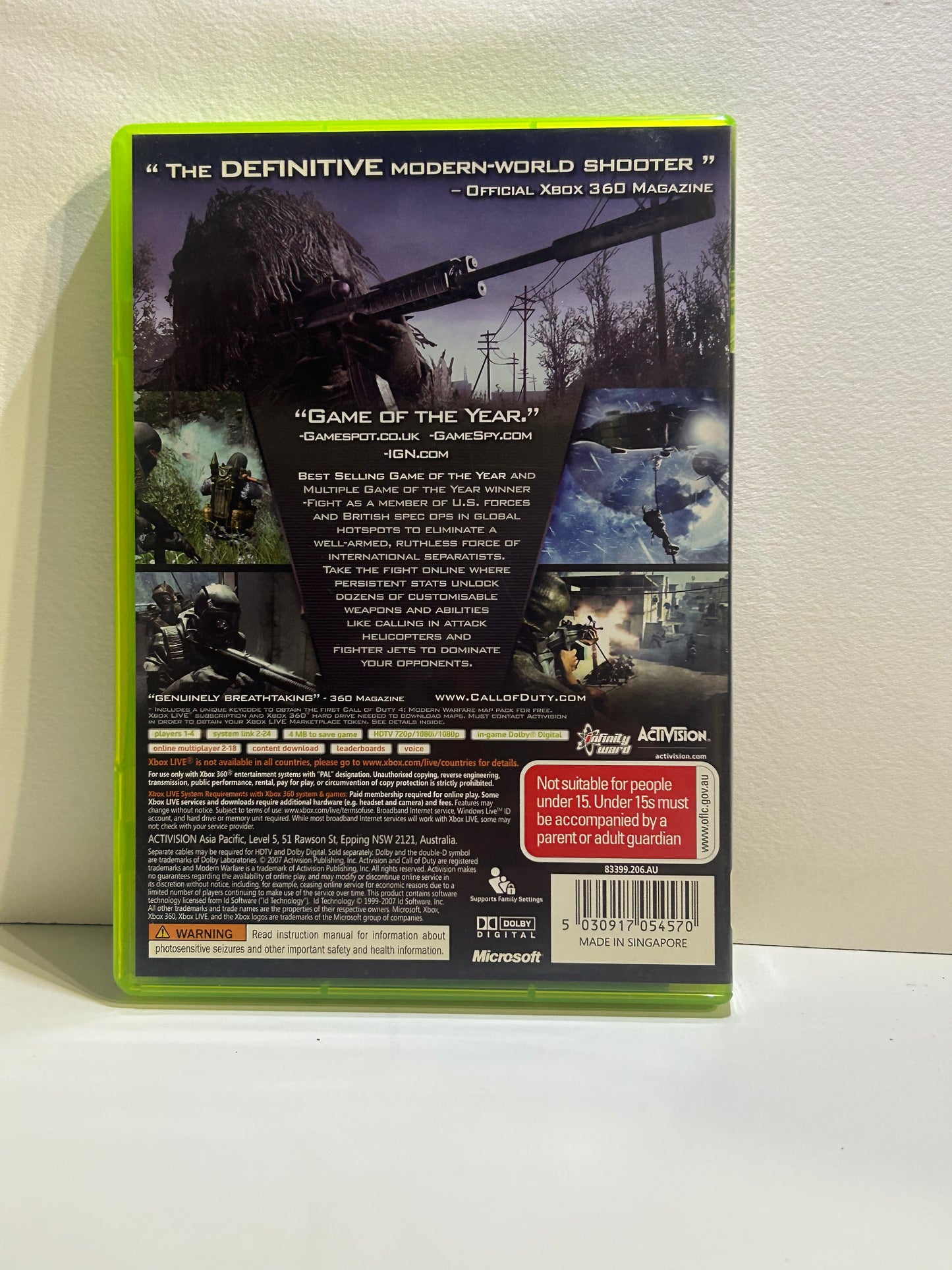 Call of Duty 4 Modern Warfare game of the year edition Xbox 360 PAL