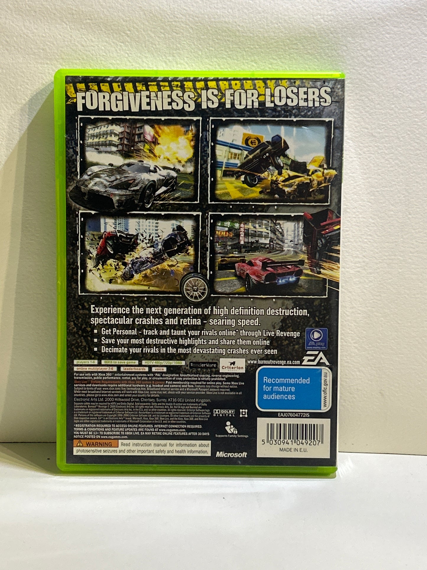 Burnout Revenge Xbox 360 2006 PAL