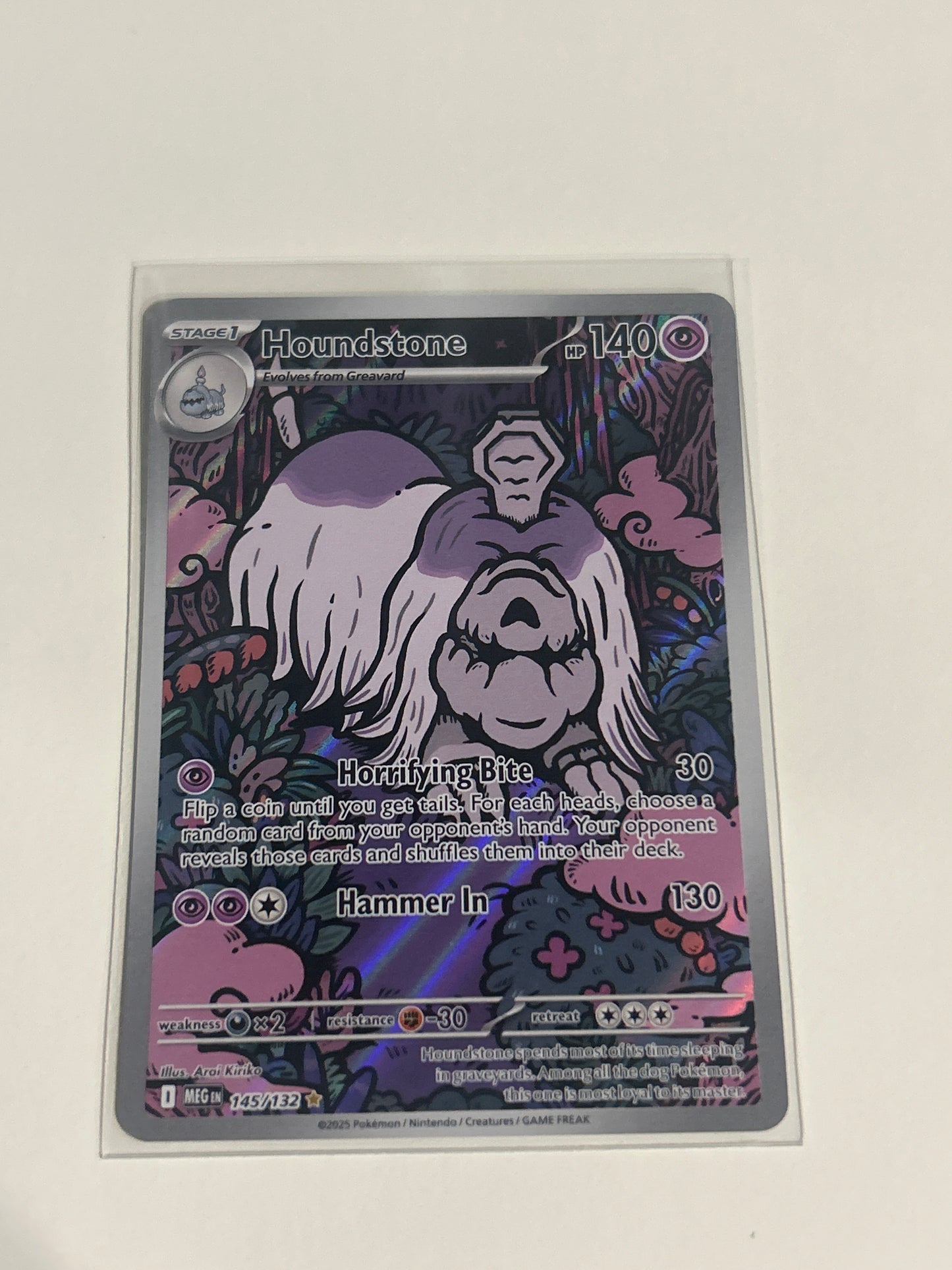Houndstone 145/132 - Mega Evolutions Illustration Rare Pokemon TCG - NM Card