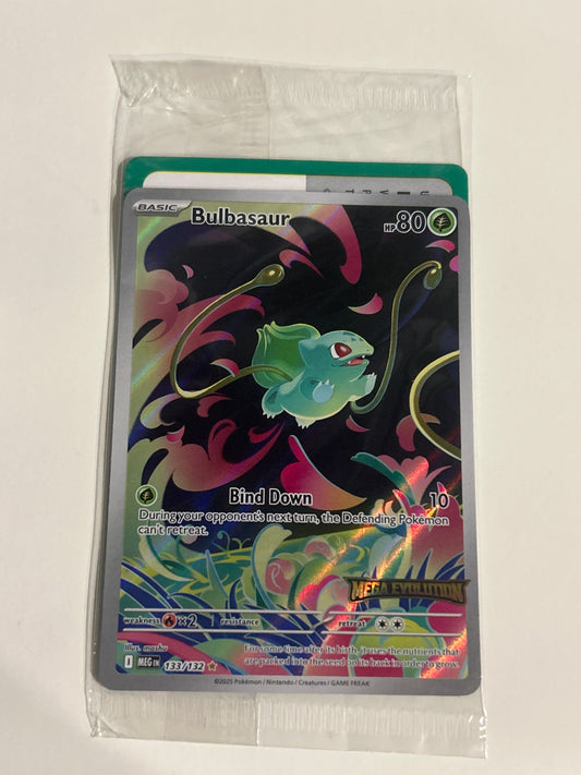 Pokemon TCG - Mega Evolution - 133/132 - Bulbasaur - Stamped Promo Sealed